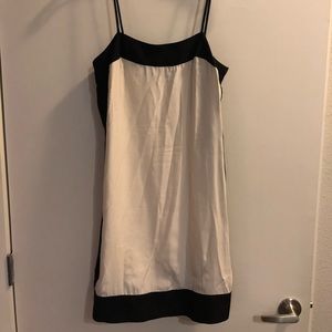 Christopher Deane White & Black Silk Dress